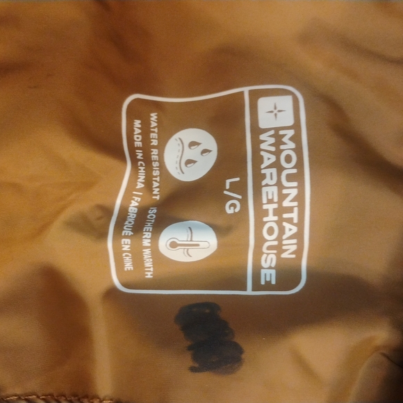 Mountain Warehouse Men’s Hooded Puffer Ski Jacket L Fit Black/Yellow Waterproof - Picture 9 of 10